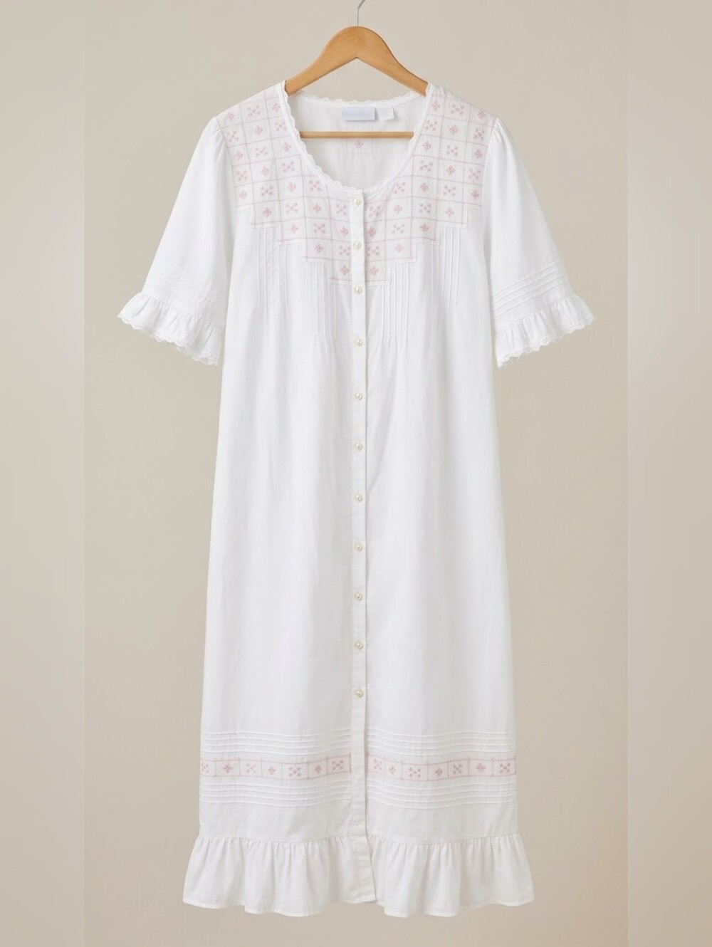 Smithsonian Institution Vintage Victorian Cottagecore Nightgown Large, Cotton